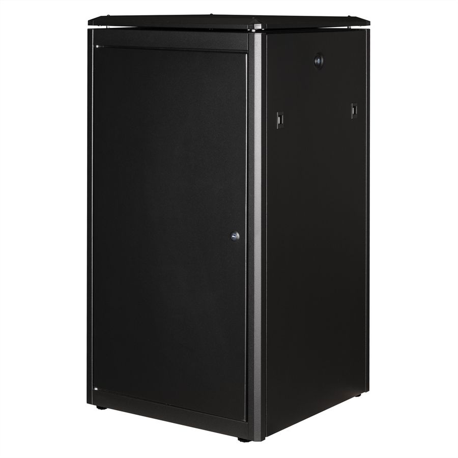 ROLINE 19-Zoll Netzwerkschrank Pro 22 HE, 600x600 BxT Glastür schwarz