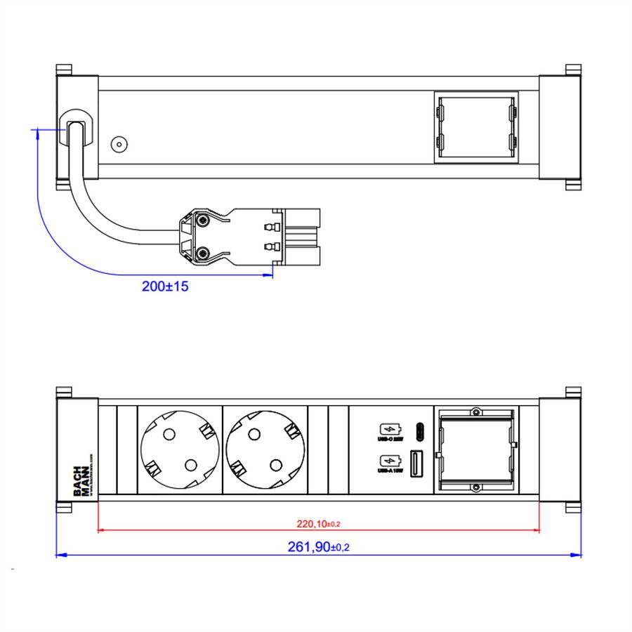 BACHMANN POWER FRAME M 2xCEE7/3, ALLEMAND