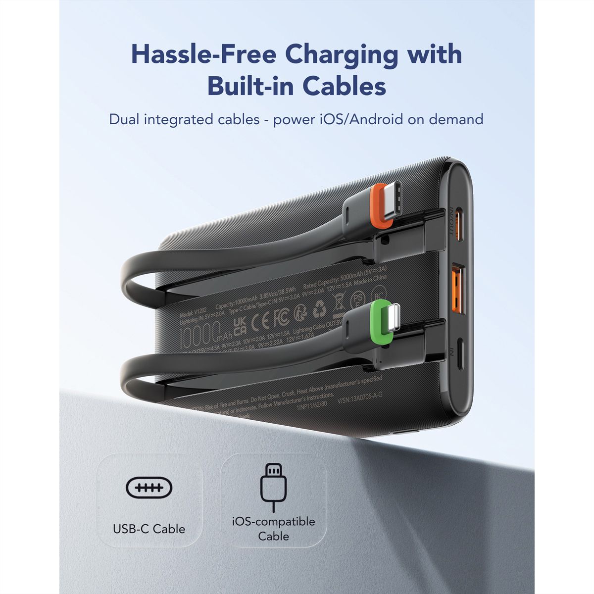 CHARMAST Powerbank W1202 10000mah black