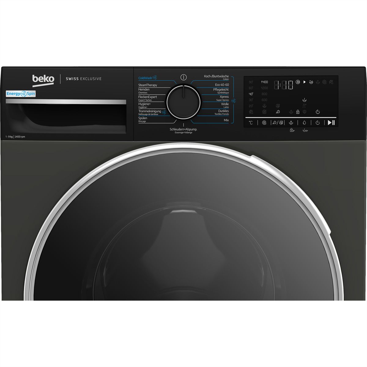 Beko Waschmaschine WM529, 9kg, A, manhattan gray