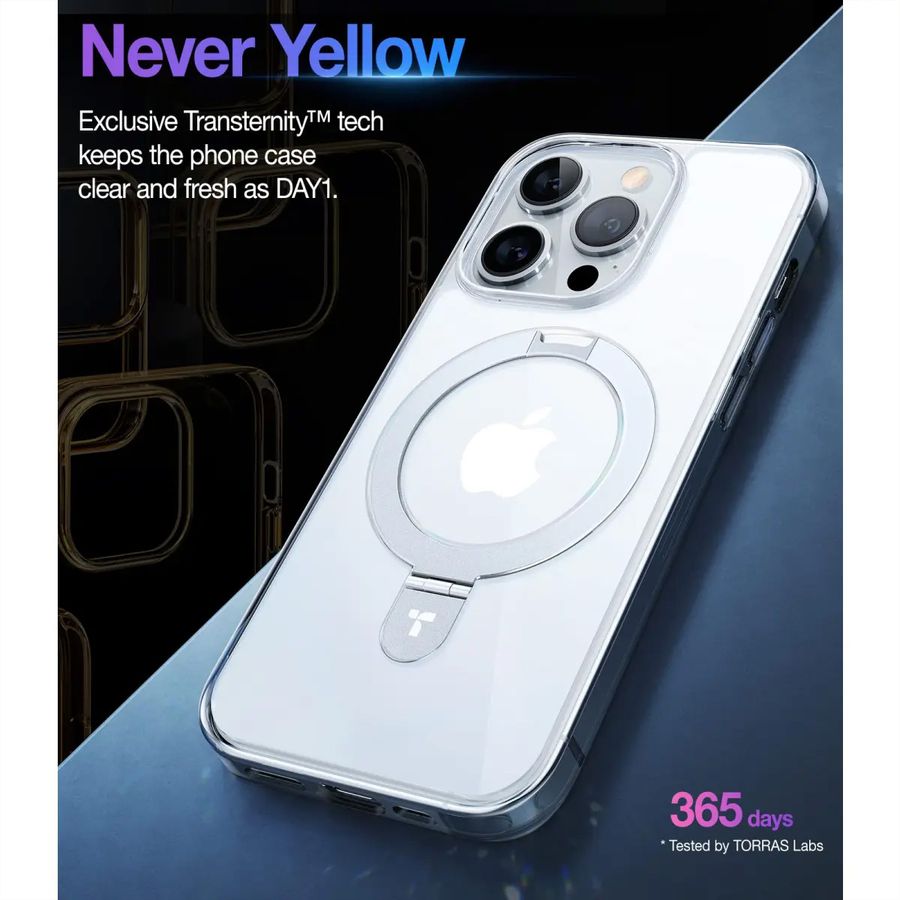 Torras UPRO Ostand Case, iPhone 14 Pro, MagSafe, transparent