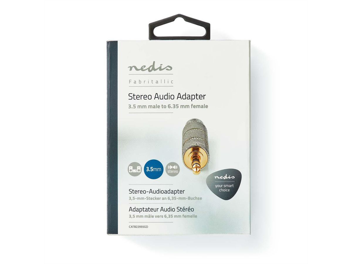 Nedis Stereo-Audio-Adapter 3.5mm ST zu 6.35mm BU