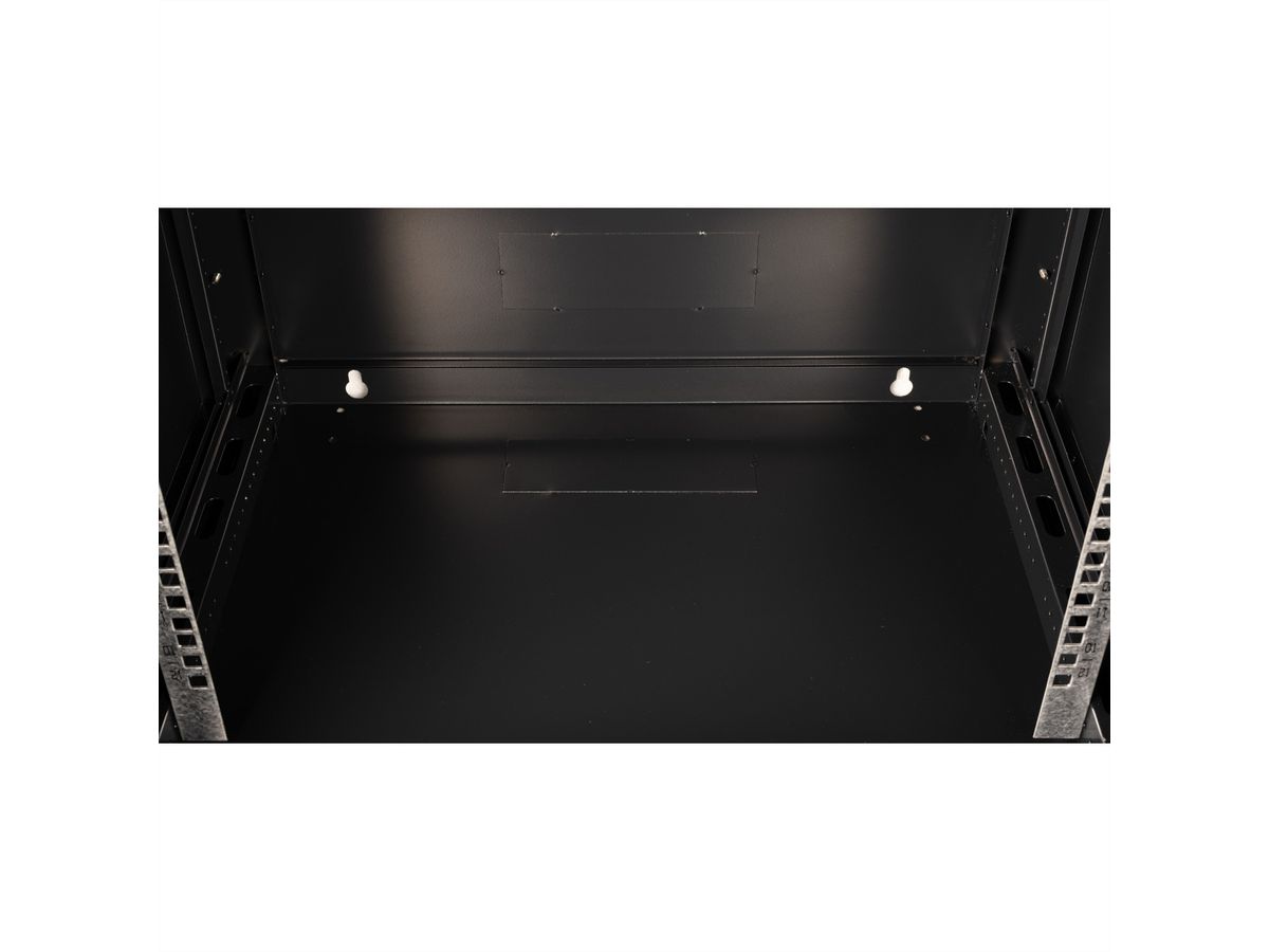 VALUE Boîtier mural 19 pouces 12U, 600 x 450 mm, noir, kit à assembler