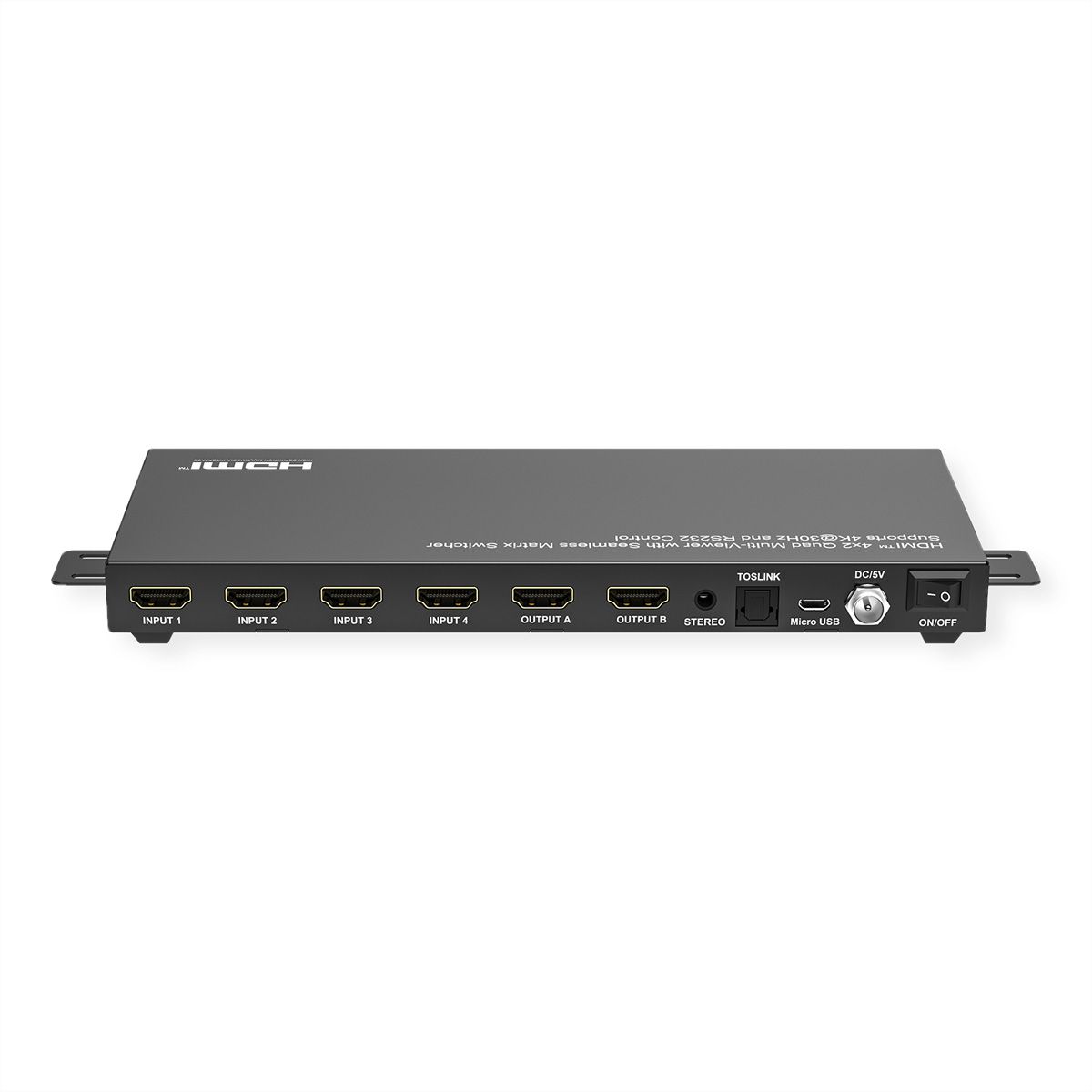 VALUE HDMI Matrix Switch, 4x2 QUAD Multi-Viewer, nahtlose Umschaltung