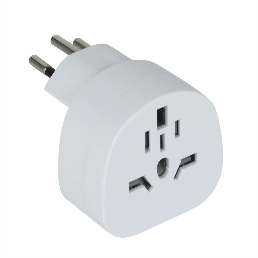 Adaptateur de voyage, blanc, IT,BRA,UK,USA/Japan Typ A/B,AUS/China