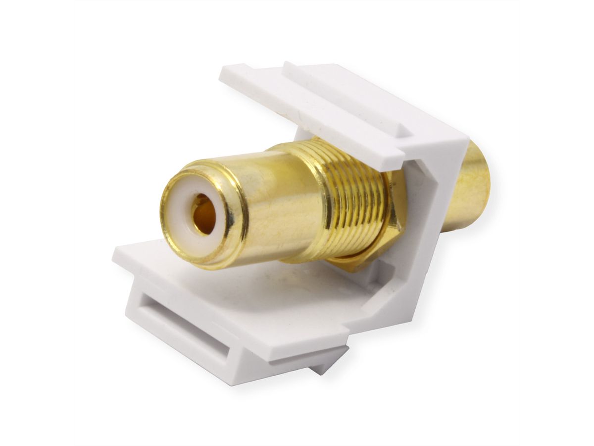 VALUE Coupleur Keystone RCA, plastique, blanc