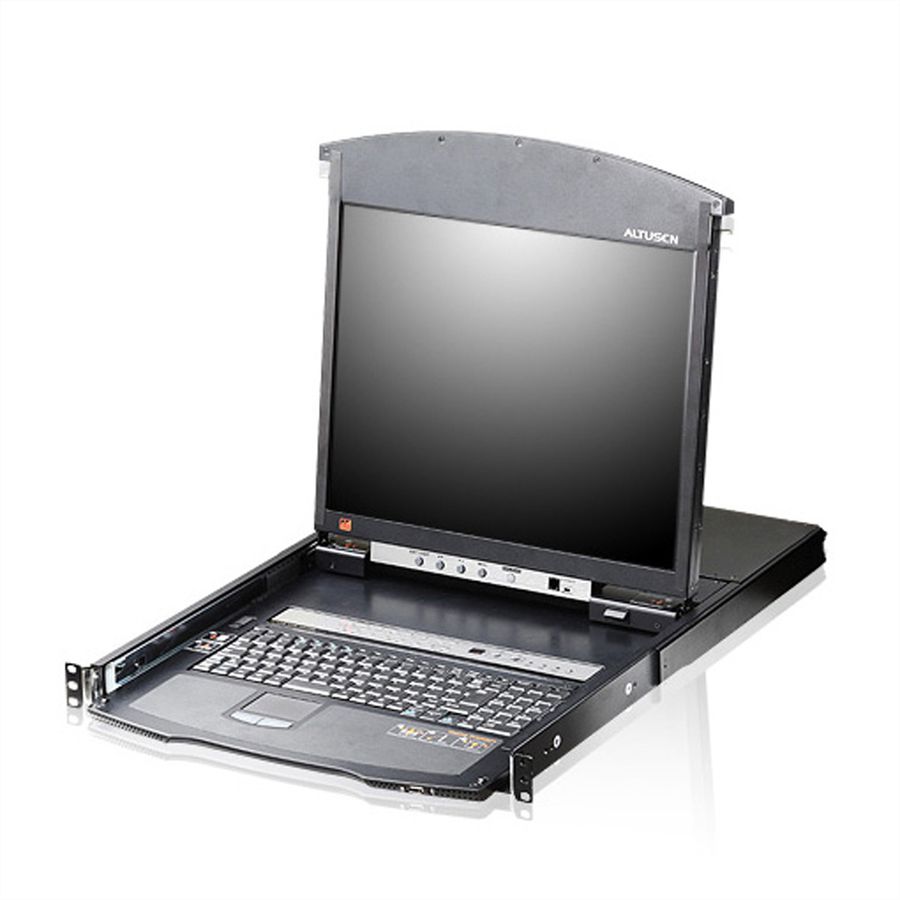 ATEN KL1508AiM KVM Over IP Switch, 8 Port, 43cm LCD, VGA, PS/2-USB, ES-Layout
