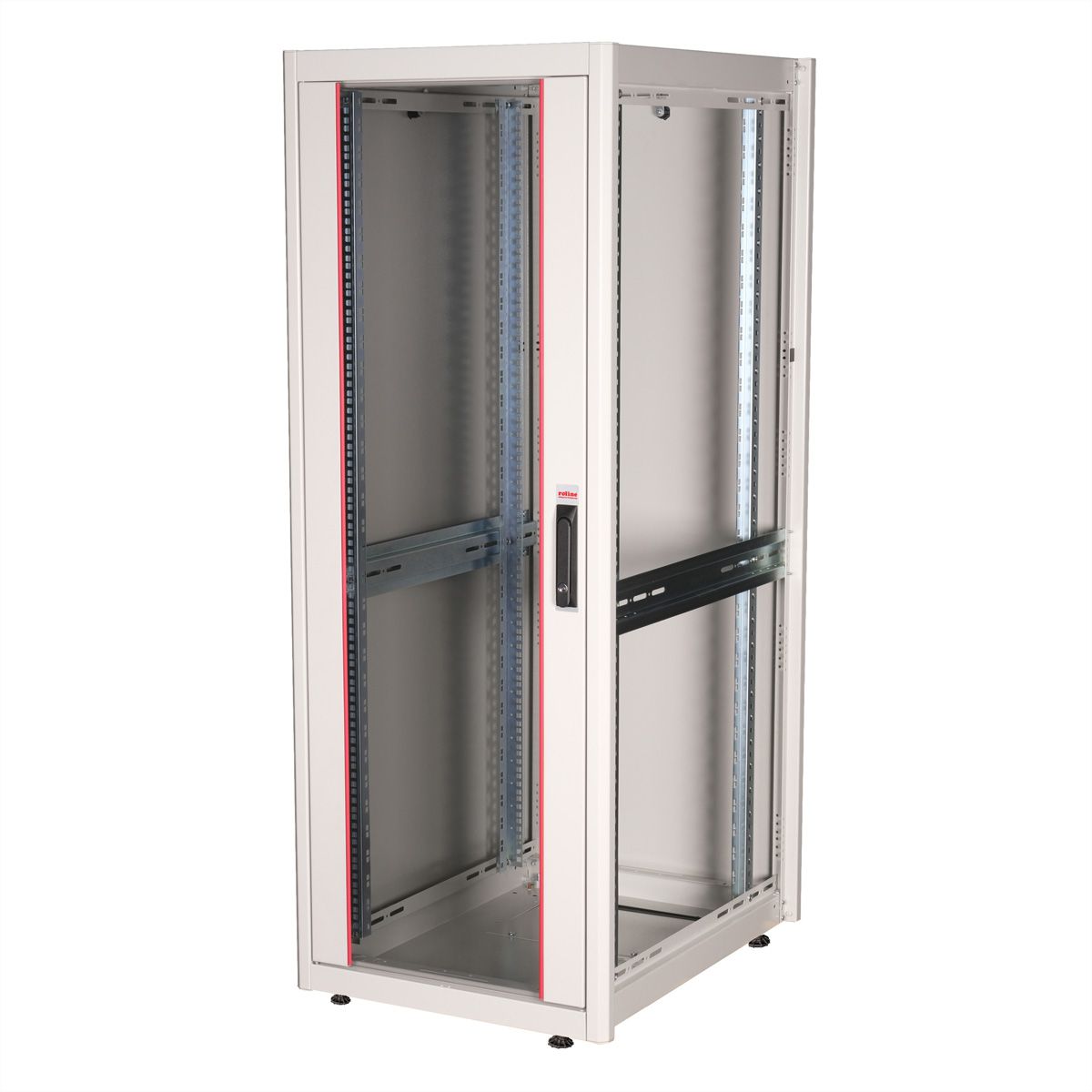 ROLINE 19-Zoll Netzwerkschrank Basic 32 HE, 600x800 BxT Glastür grau