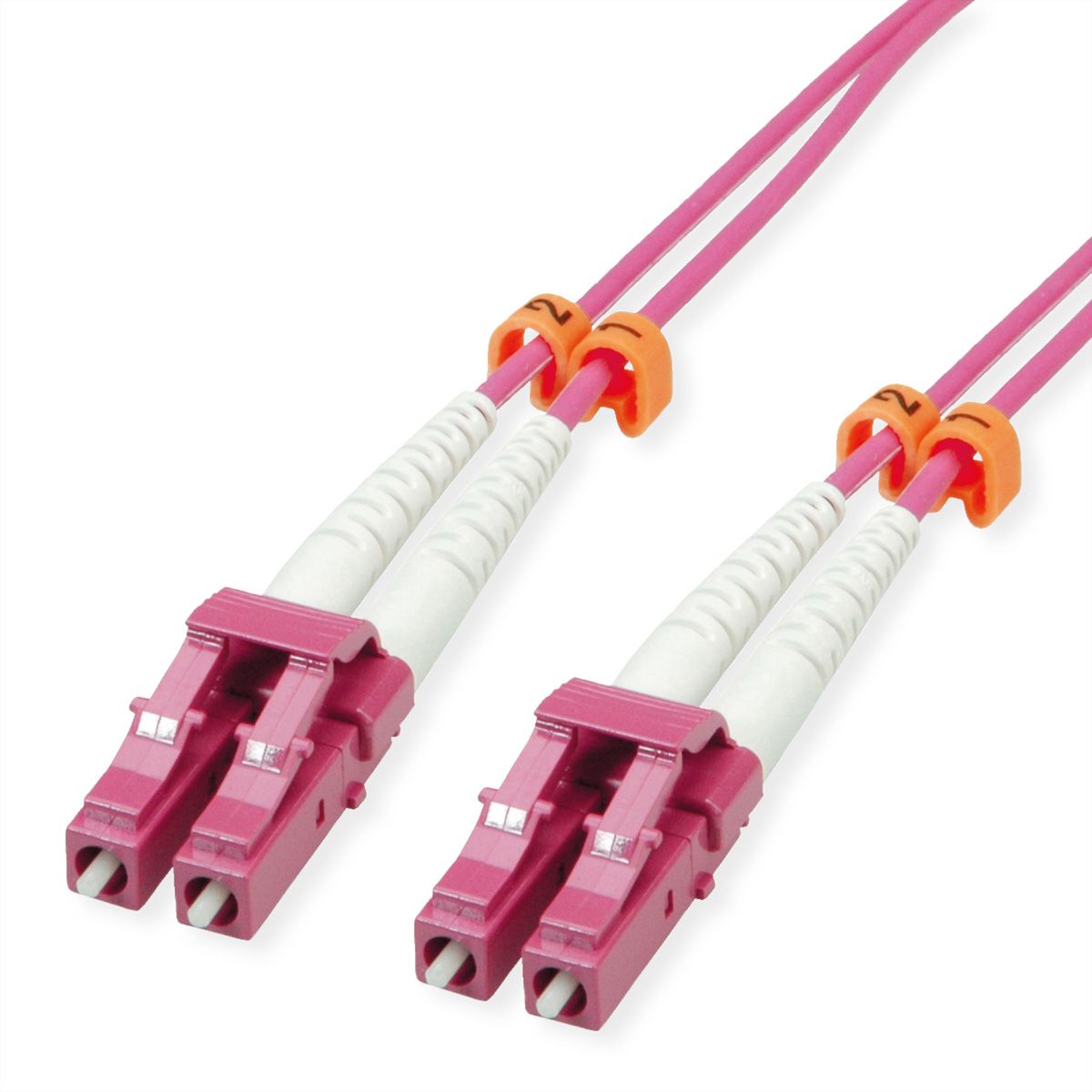 VALUE LWL-Kabel 50/125µm OM4, LC/LC, LSOH, violett, 0,5 m