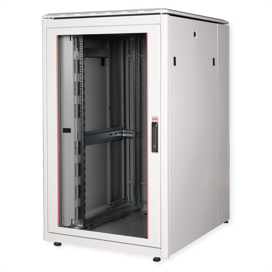 ROLINE 19-Zoll Netzwerkschrank Pro 26 HE, 800x1000 BxT Glastür grau