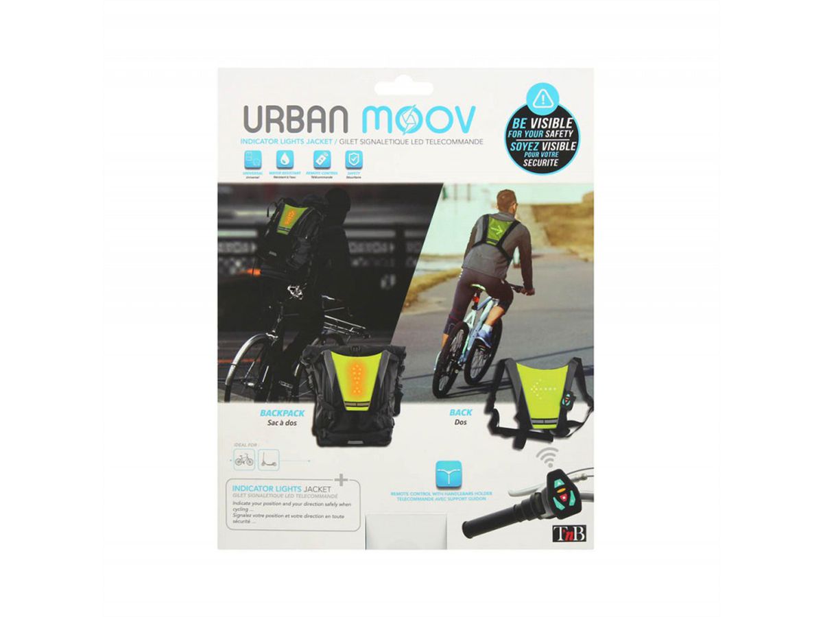 Gilet T'NB URBAN MOOV Light, LED Clignotant avec télécommande