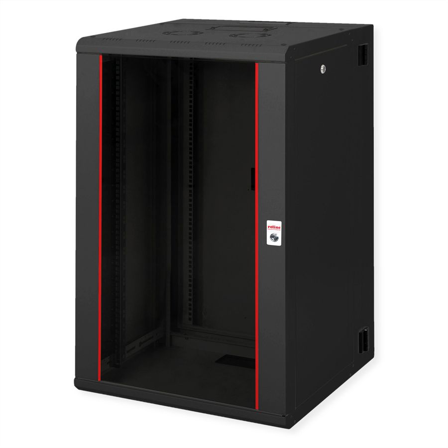 ROLINE 19-Zoll Wandgehäuse Pro 20 HE, 600x600 BxT zweiteilig schwenkbar schwarz