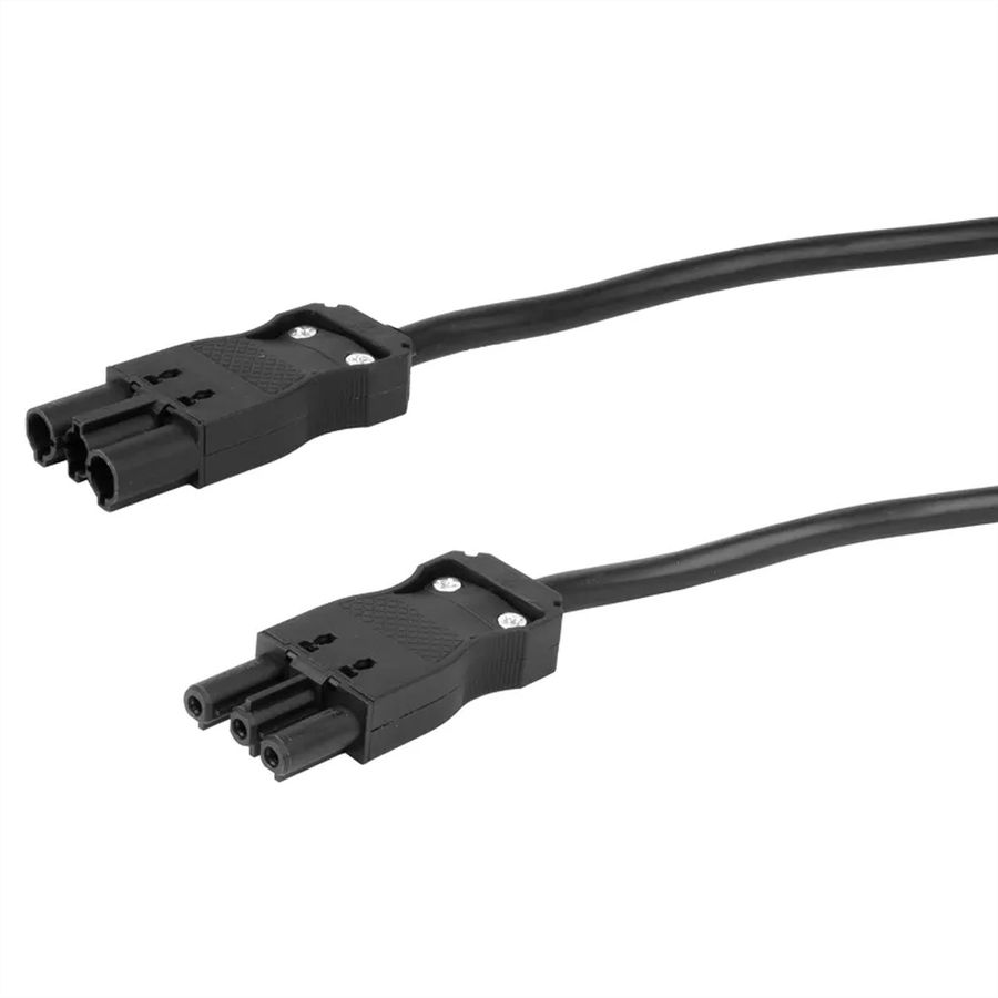 Steffen Verlängerungskabel Td, GST18i3-GST18i3, 0.5m schwarz