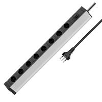 Steffen Alu Modular 19 Zoll Steckdosenleiste, 8xT13, schwarz