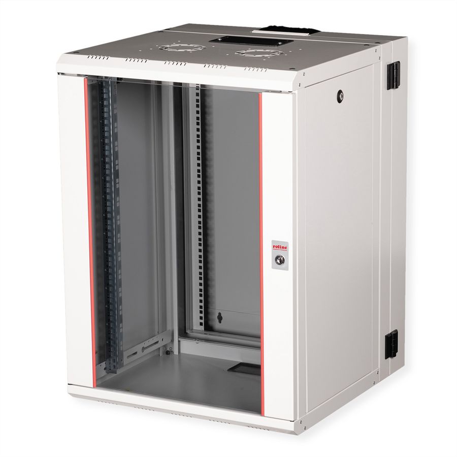 ROLINE 19-Zoll Wandgehäuse Pro 16 HE, 600x600 BxT zweiteilig schwenkbar grau