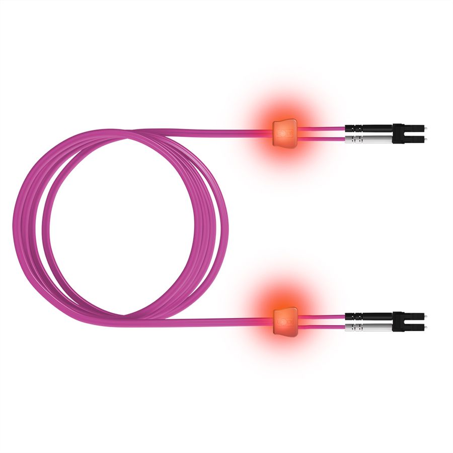 EasyLan Câble FO duplex 50/125µm OM4, LC/LC, violet, 2 m