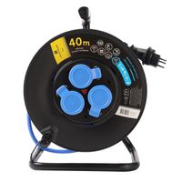 Kabelrolle Kunststoff 3xT13 , BAUFLEX,N07V3V3-F 3G1.5mm2,IP55,IK08,40m, blau
