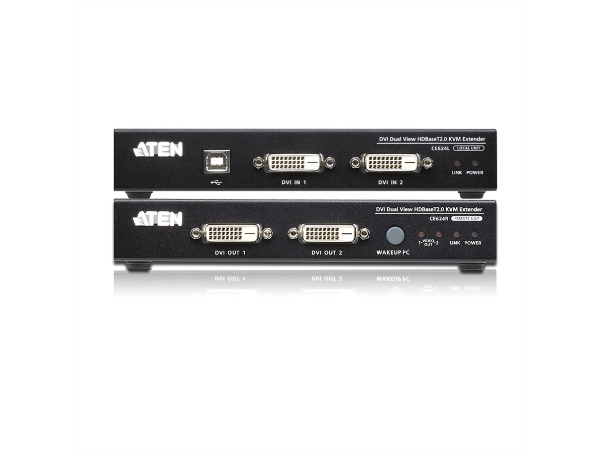 ATEN CE624 Système d'extension KVM USB DVI Dual View HDBaseT? 2.0