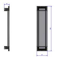 BACHMANN POWER FRAME COVER 6-fach mit Deckel schwarz