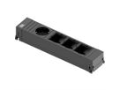 BACHMANN POWER FRAME Medium 1x contact de protection 3x ABD, plastique, Chargeur USB 22W 1xABD 0,2m GST18 INOX