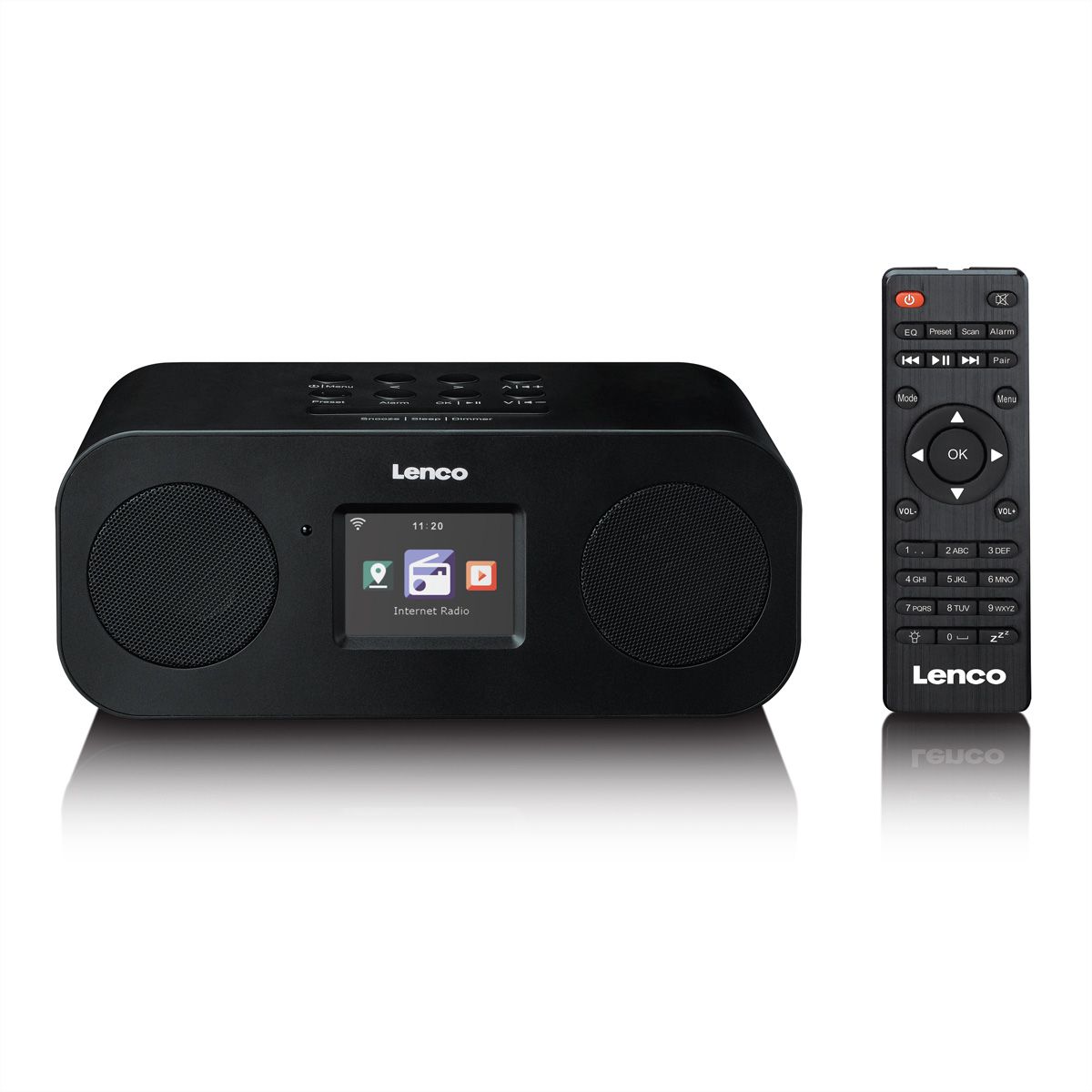 Lenco Radio Internet DAB+ DIR-121BK, Color Display 2,4", WLAN