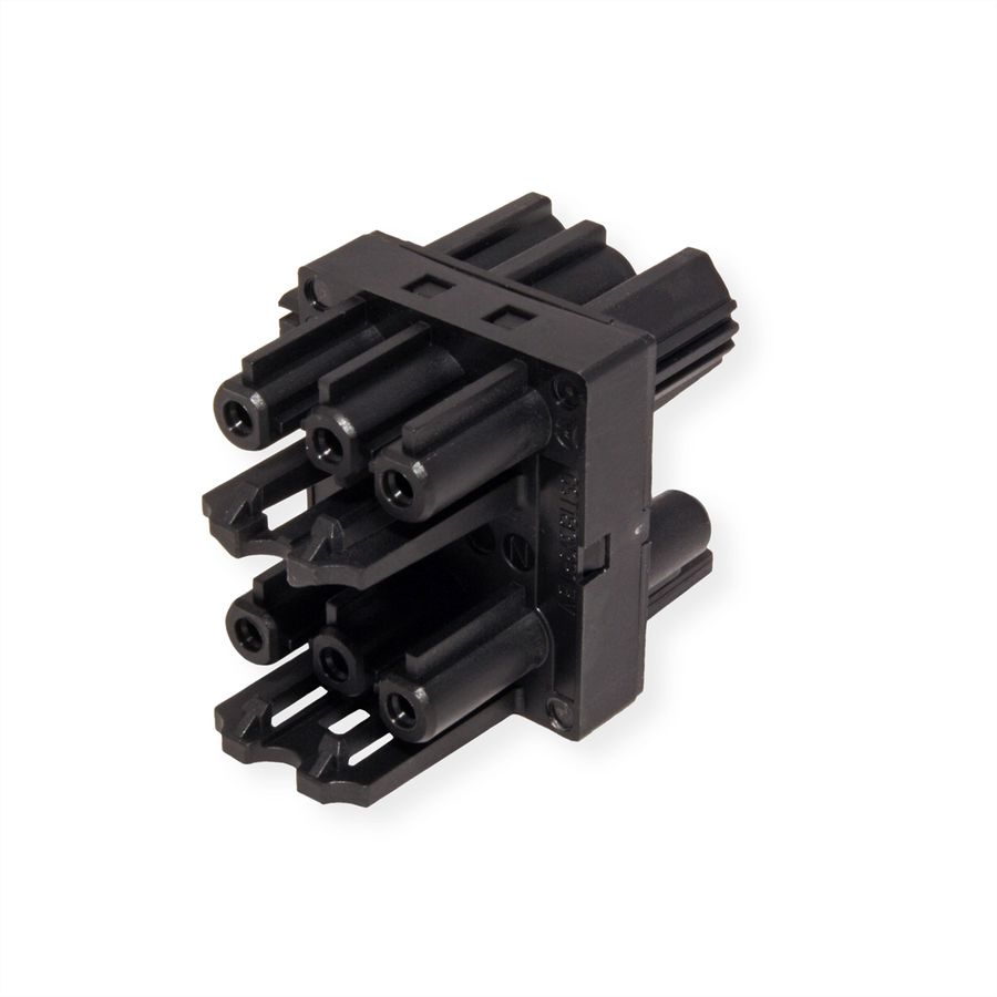 BACHMANN Bloc de distribution WIELAND GST18 1xIn/3xOut avec pattes de blocage, noir