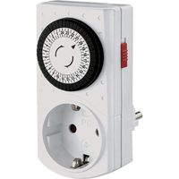 BACHMANN Mini Timer Mechanisch 24h, Weiß Kleinster Schaltabstand 30 Minuten