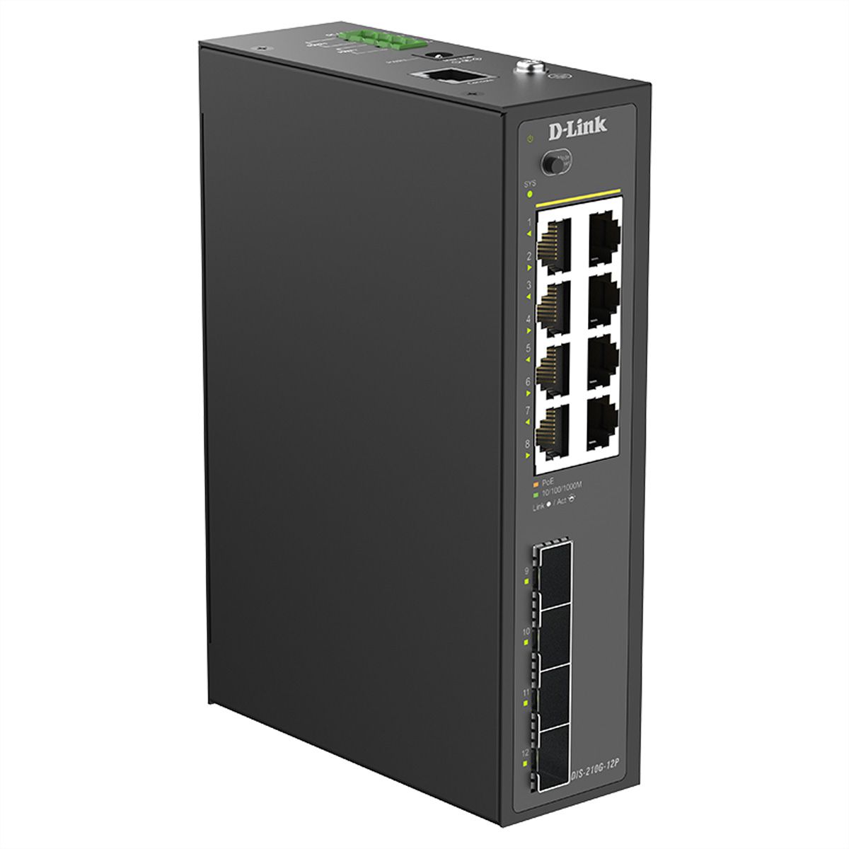 D-Link DIS-210G-12P Switch 12 ports, Smart Managed Gigabit PoE industriel
