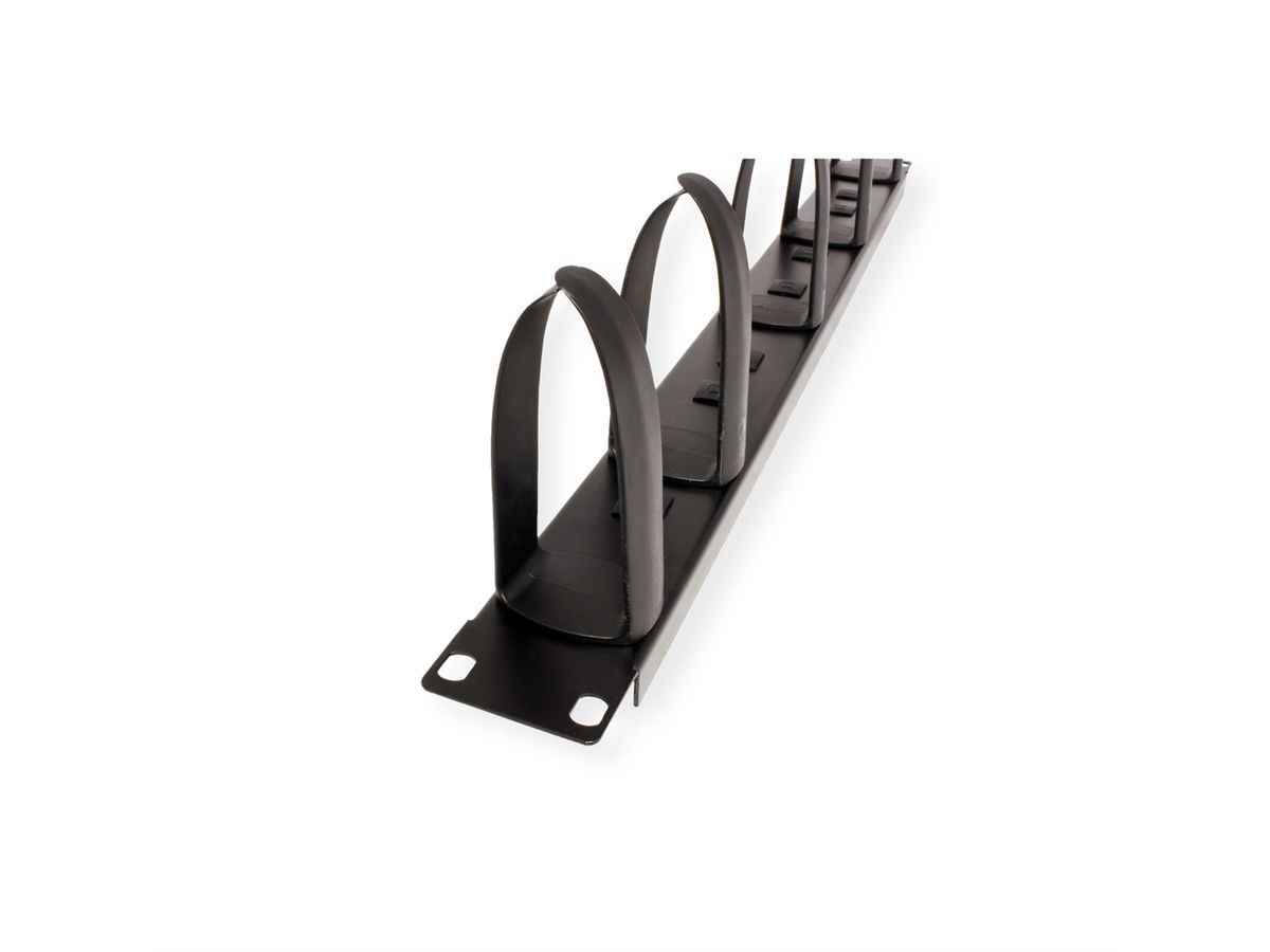 VALUE 19-Zoll-Frontplatte 1HE mit 5 Kabelösen, schwarz