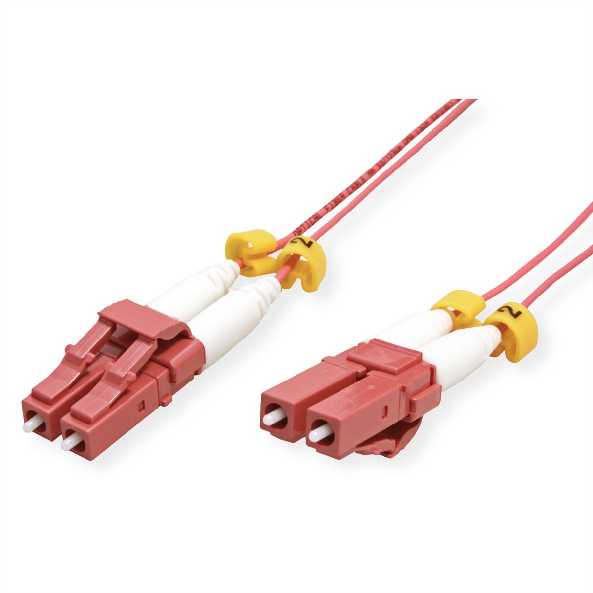 ROLINE LWL-Kabel SLIM 50/125µm OM4, LC/LC, LSOH, Slim, violett, 2 m