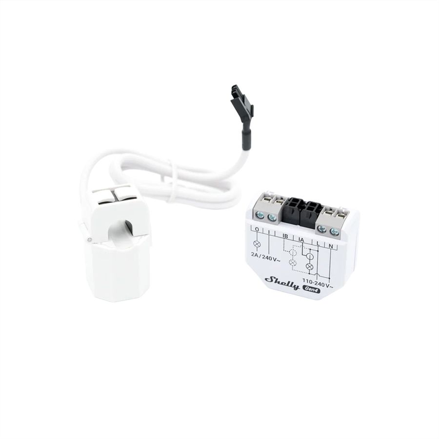 Shelly compteur dénergie  Gen4 , 1 x TC 50 A inclus, blanc