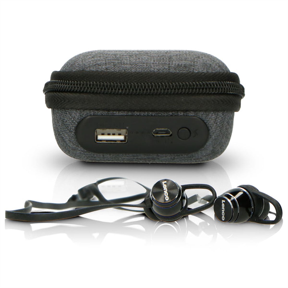 Lenco Casque Bluetooth EPB-160BK, noir,IPX4, avec étui de chargement