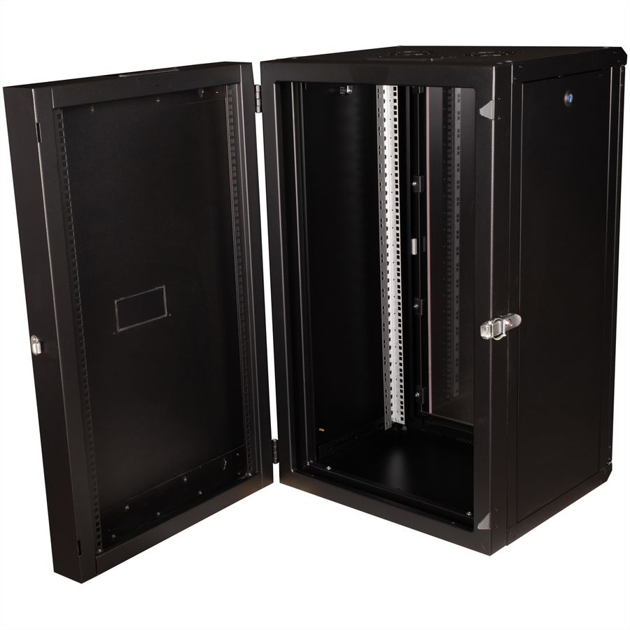 ROLINE 19-Zoll Wandgehäuse Pro 20 HE, 600x600 BxT zweiteilig schwenkbar schwarz
