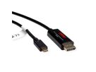 ROLINE Adapterkabel USB-C - DisplayPort, v1.2, bidirektional, ST/ST, 2 m
