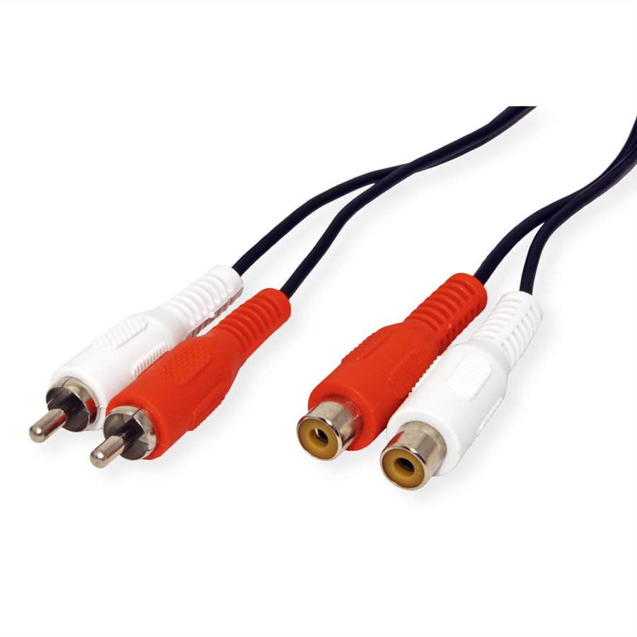 VALUE Câble rallonge RCA M/F, duplex, 5 m