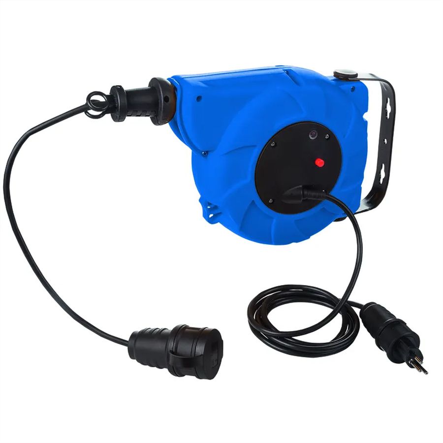 Steffen matière plastique Enrouleur de câble 5 m, 3x1.5mm2, 1xT13 avec connecteur T12