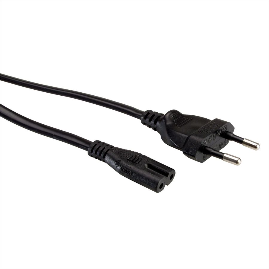 VALUE Cordon secteur bipolaire, noir, 1,8 m