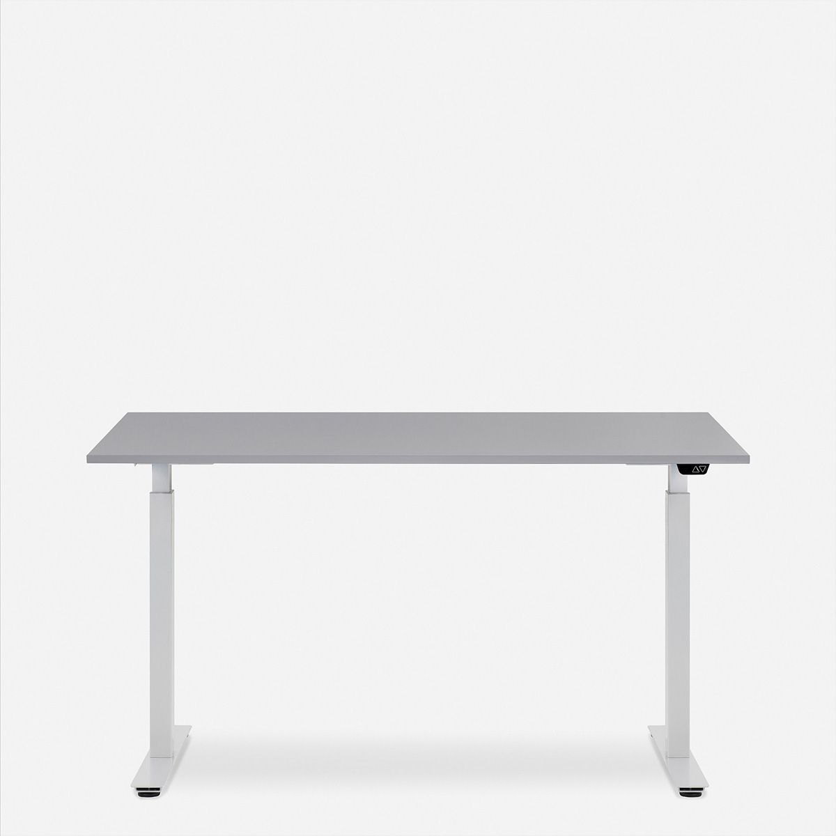 WRK21 Schreibtisch Smart 180 x 80 cm, Höhenverstellbar, Grau Uni / Weiss