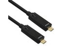 ROLINE Câble USB 3.2 Gen 2, AOC, C-C, M/M, 10Gbit/s, 4K60Hz, PD (Power Delivery) 60W, noir, 10 m