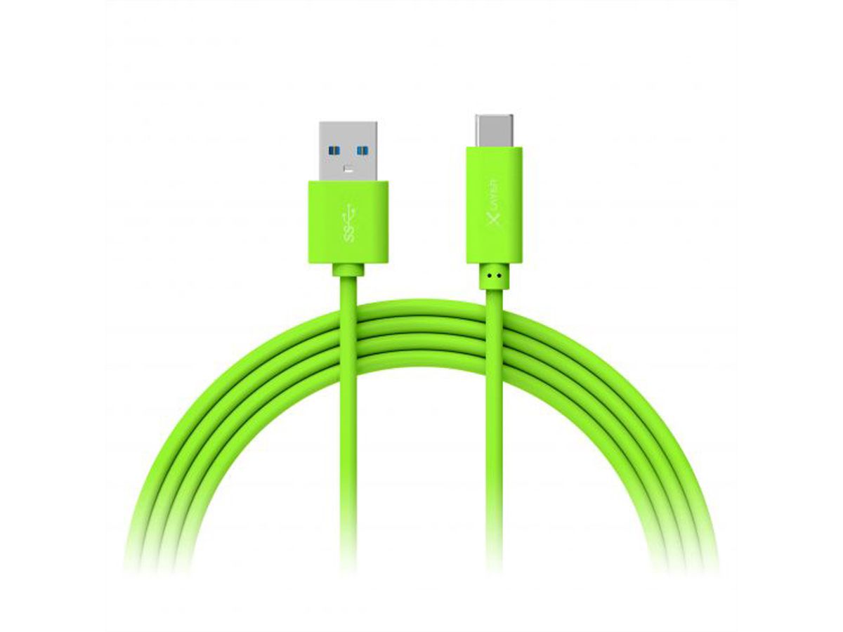 Xlayer USB C to USB, 1m, grün