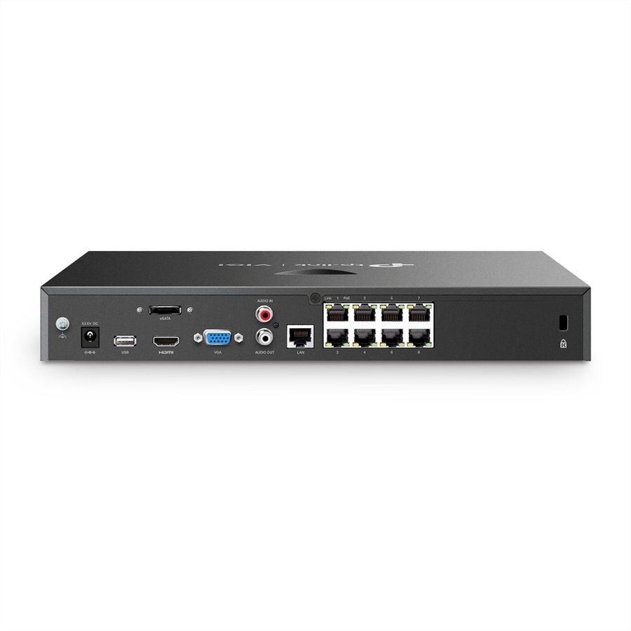 TP-Link NVR2008H-8MP NVR Netzwerk-Videorekorder 8-CH, 8x PoE