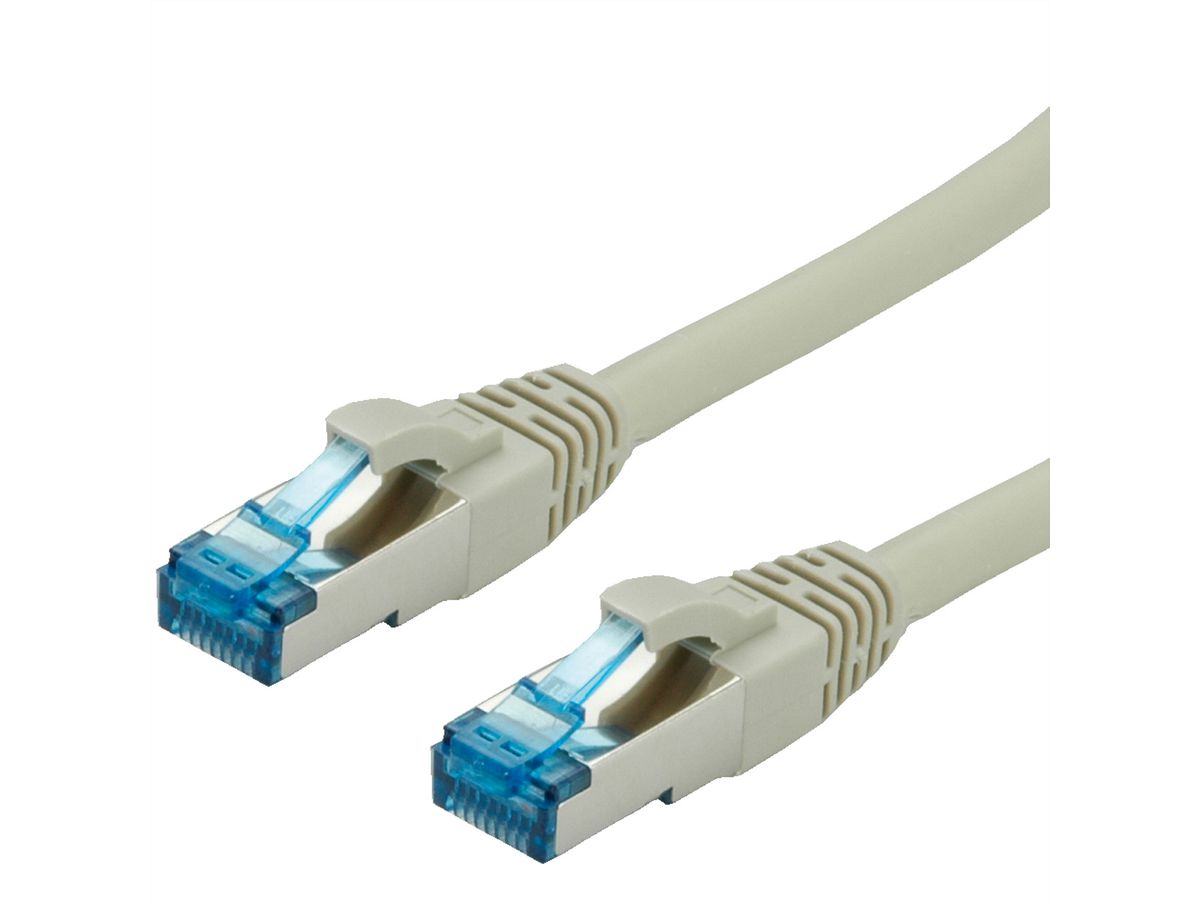 Cordon VALUE Cat.6A (Classe EA) / 10 Gigabit S/FTP, LSOH, gris, 0,15 m