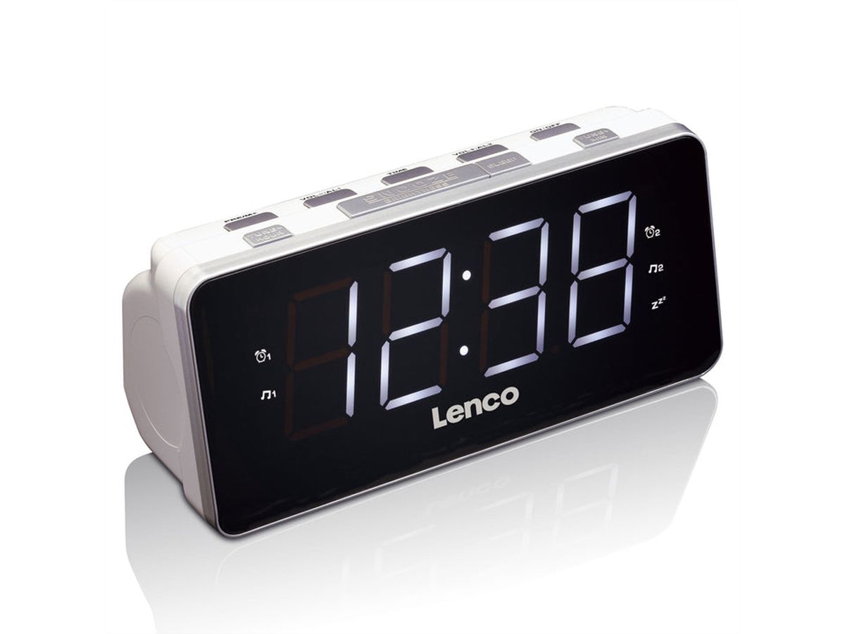 Lenco Radiowecker CR-18 White, Weiss