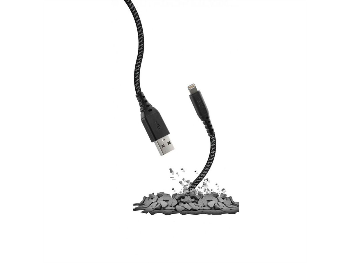 T'NB XW3M Câble d'éclairage USB, noir/gris, 3 mètres