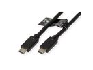 ROLINE Câble USB3.2 Gen2x2, C–C, M/M, 4K UHD-1, 20Gbit/s, 240W, noir, 1 m