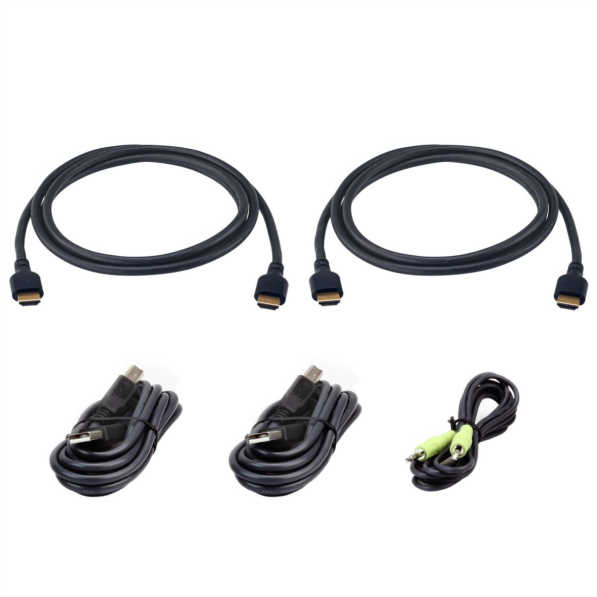 ATEN 2L-7D02UH21X5 Kit de câbles KVM sécurisés USB ultra haut débit HDMI double écran 1,8 m