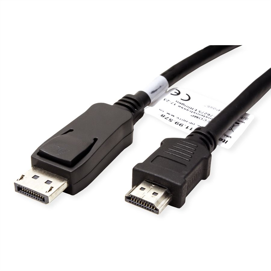 VALUE DisplayPort Kabel DP - HDTV, ST/ST, schwarz, 1 m