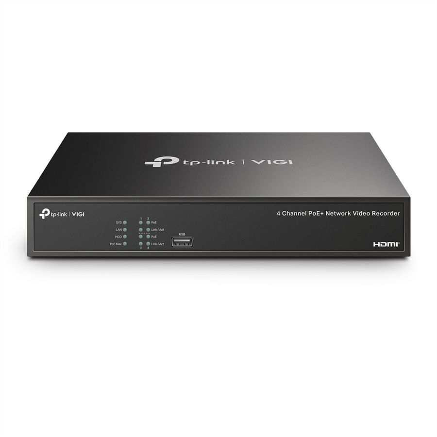 TP-Link NVR1004H-4P-2TB NVR Netzwerk-Videorekorder 4-CH, 4x PoE, 2 TB