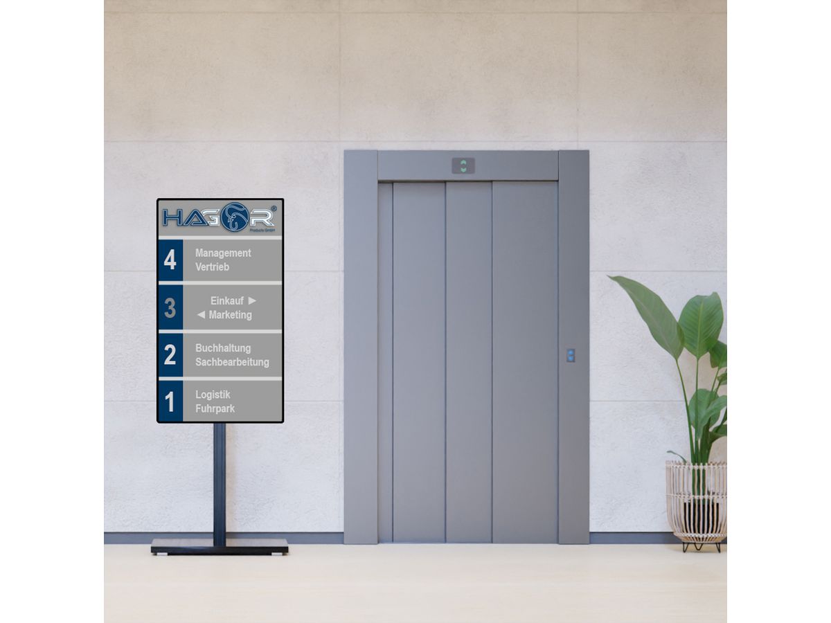 Hagor Standsystem CPS Elia 160 Floorstand, Freihstehendes Standsystem, schwarz