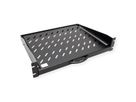 VALUE 19-Zoll-Fachboden ausziehbar, 2 HE, 404 x 350 mm, 30 kg Traglast